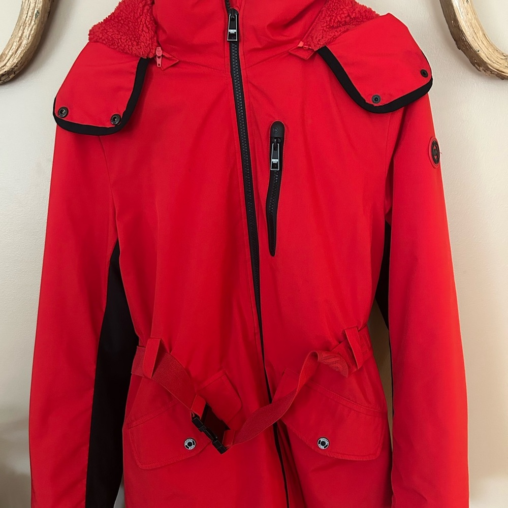 Michael Kors Red Jacket with Black Accents
